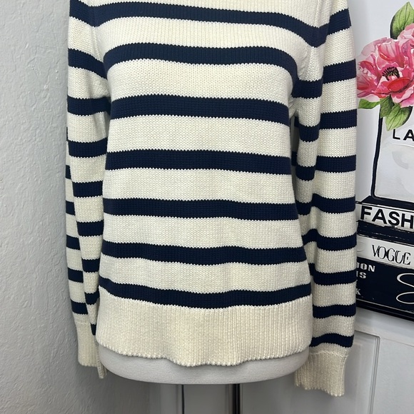 Rails Allie Ivory & Navy Striped Sweater Size M - Picture 6 of 12
